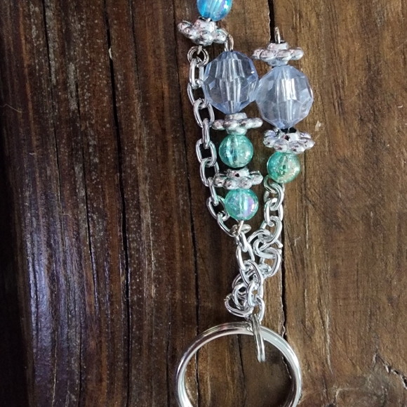 Handmade keychain with multicolor accent beads (#2) - Picture 4 of 6